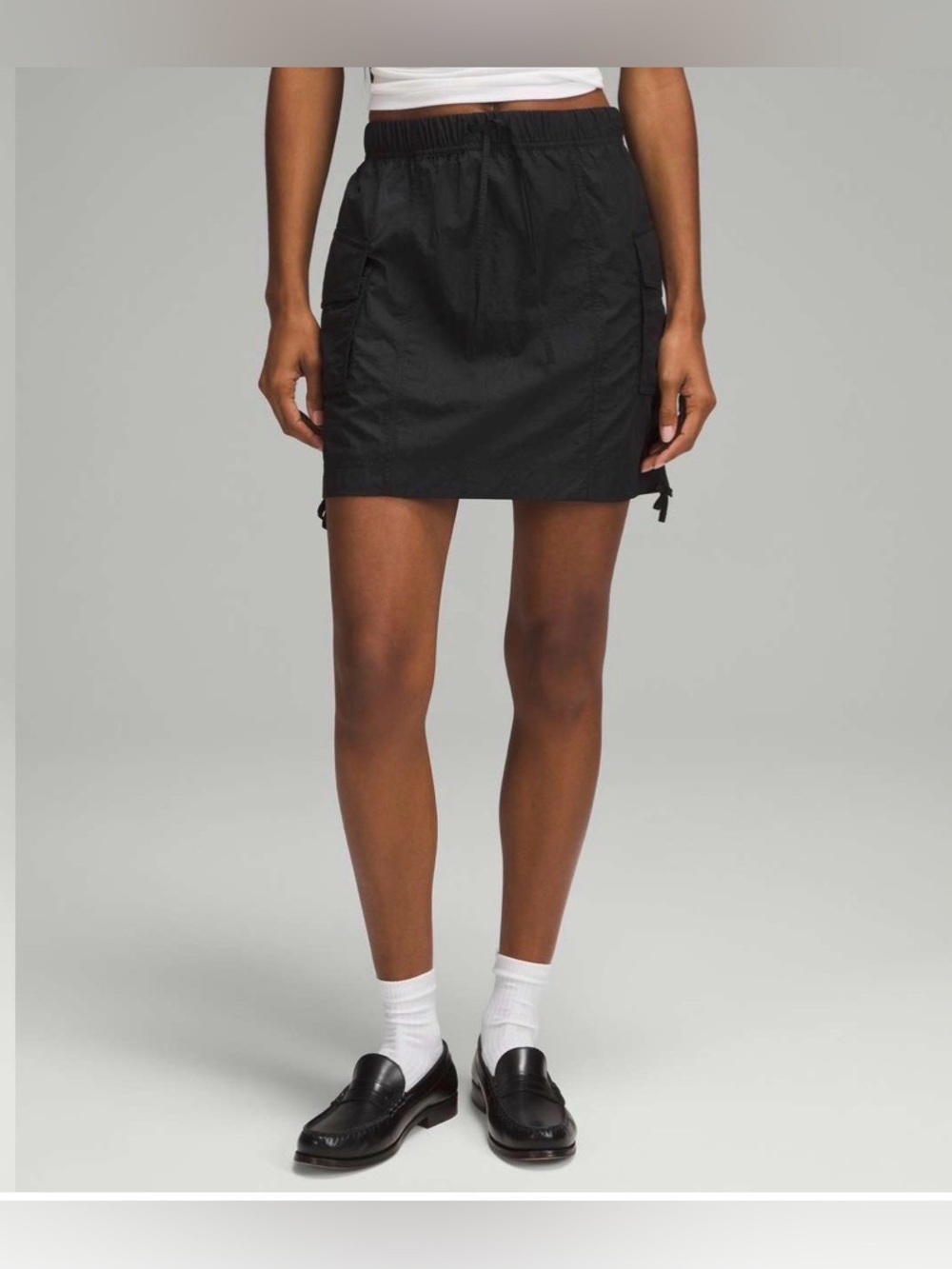 Lululemon Nylon Cargo Black Mini Skirt Size Small